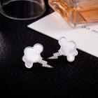 Lightning Stud Earring 1 Pair - Sterling Silver Stud - Silver - One Size