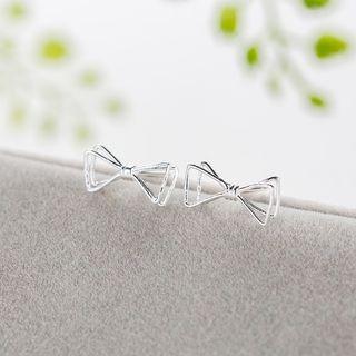 925 Sterling Silver Bow Earring