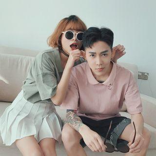 Couple Matching Ring Detail Short-sleeve Polo Shirt