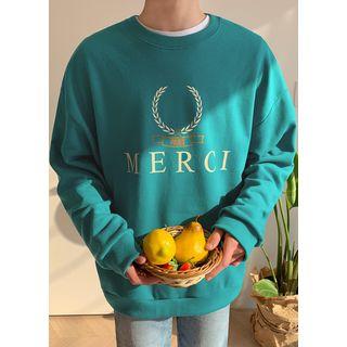 Merci Printed Boxy Sweatshirt