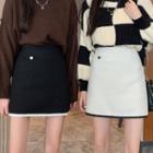 Contrast Mini Skirt