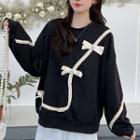 Asymmetrical Bow Sweatshirt