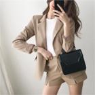 Set: Single-breasted Blazer + Zip-front Shorts