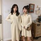 Long-sleeve Knit Dress / Midi Dress