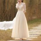 3/4-sleeve Bridesmaid Dress