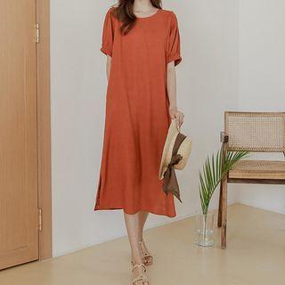 Smocked-detail Long Dress