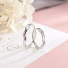 925 Sterling Silver Twisted Couple Matching Ring Rs429 - One Size