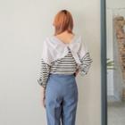 Bow-back Striped Top