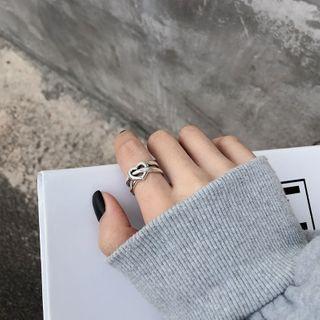 Sterling Silver Heart Open Ring 1 Pc - Silver - One Size