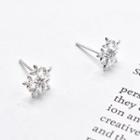 Snowflake Ear Stud 1 Pair - S925 Silver - One Size