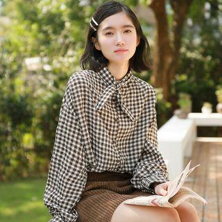 Plaid Shirt Gingham - Coffee - One Size