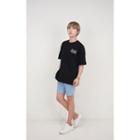 Letter-printed Contrast-panel T-shirt