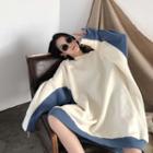 Color-panel Sweatshirt Dress
