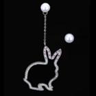 Pearl Rabbit Non-matching Earring