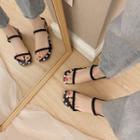 Dotted Block-heel Sandals