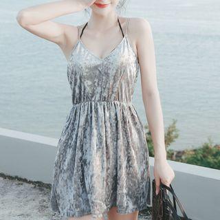 Set: Plain Bikini + Velvet Cover-up