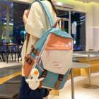 Buckled Color Block Lightweight Backpack