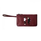 Kiitos Series Illustrated Wristlet Clutch Pulp Fiction - Wine Red - One Size