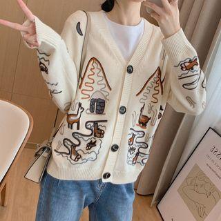 Cartoon Knit Vest / Cardigan