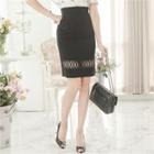 Punch-trim Pencil Skirt