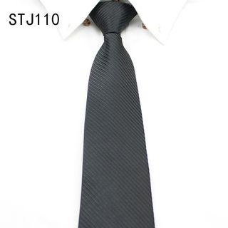 Pre-tied Striped Neck Tie (8cm) Stj110 - One Size