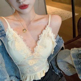 Lace Trim Camisole Almond - One Size