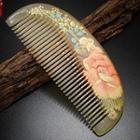 Floral Print Horn Hair Comb As Shown In Figure - One Size