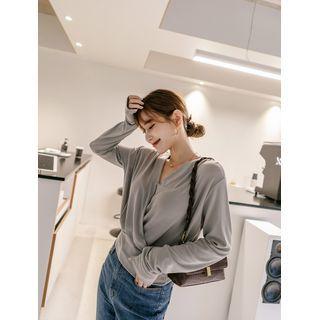 Shirred Wrap T-shirt