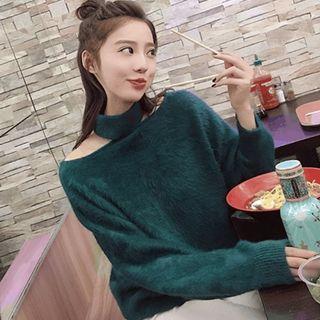 Cutout Choker Sweater