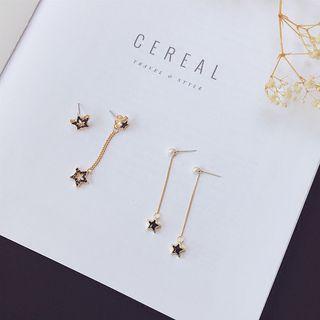 Star-drop Studded/clip-on Earrings