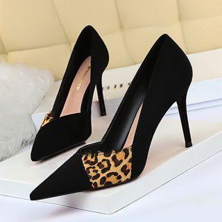 Leopard Pointed High-heel Stilettos