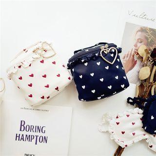 Heart Print Makeup Pouch