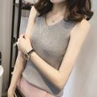 Sleeveless V-neck Tank Top