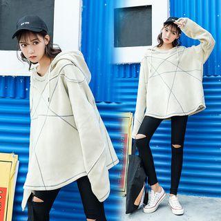 Contrast-stitching Hoodie