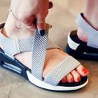 Elastic Cross-strap Sandals