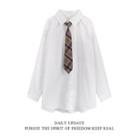 Set: Plain Shirt + Necktie