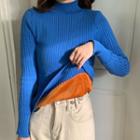 Lined Mock-neck Sweater