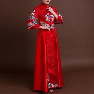 Embroidered Chinese Traditional Wedding Gown
