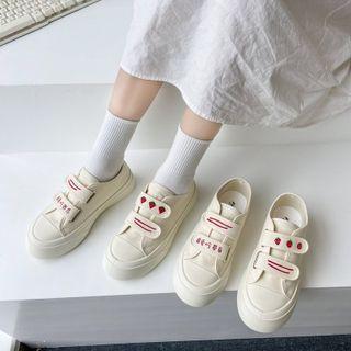 Fruit Print Adhesive Strap Platform Sneakers