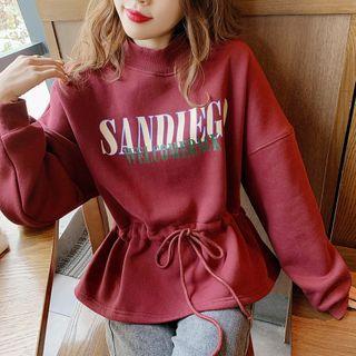 Letter Peplum Sweatshirt