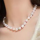 Faux Pearl Choker Pearl Necklace - White - One Size