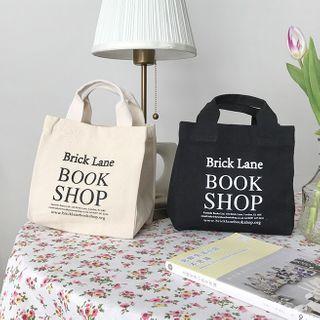 Lettering Canvas Lunch Box Bag