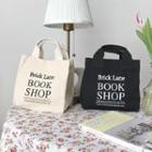Lettering Canvas Lunch Box Bag