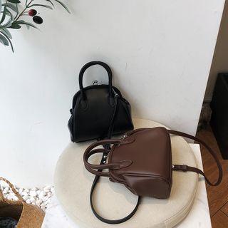 Kiss Lock Top Handle Crossbody Bag