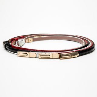 Faux Leather Slm Belt