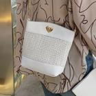 Heart Accent Crossbody Bucket Bag