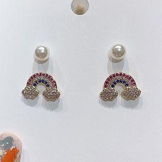 Set Of 4: Stud Earring 1 Pair - As Shown In Figure - One Size