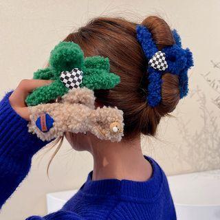 Acrylic Faux Shearling Hair Clamp
