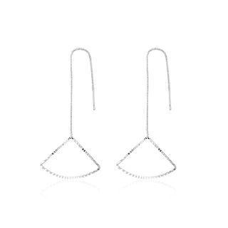 Simple Scallop Earrings Silver - One Size