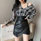 Faux Leather Skinny Skirt